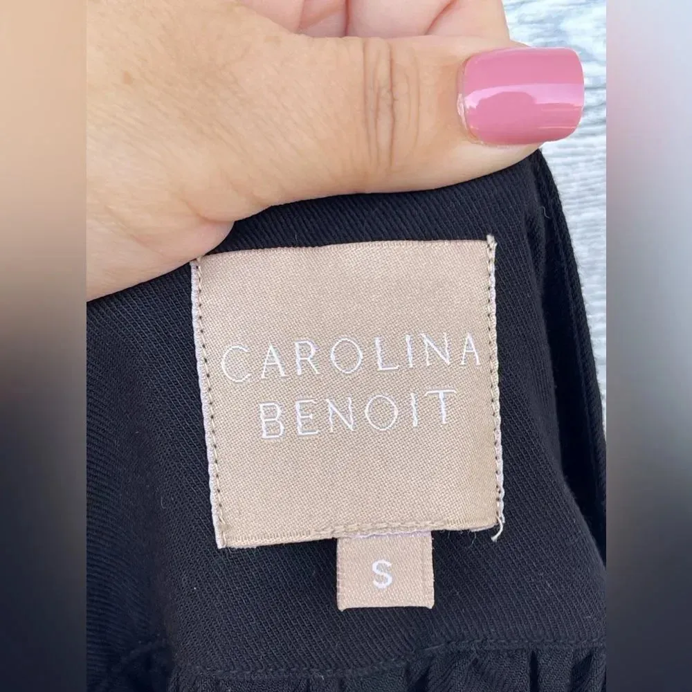 CAROLINA BENOIT MARRAKECH BLACK PANTS WITH PEARLED HEM SMALL Black - Image 14