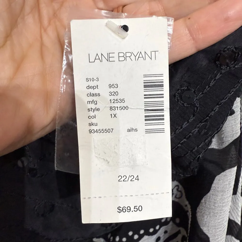 Lane Bryant Seven7 Black Silk Halter Blouse Sz 1X NWT - Image 7