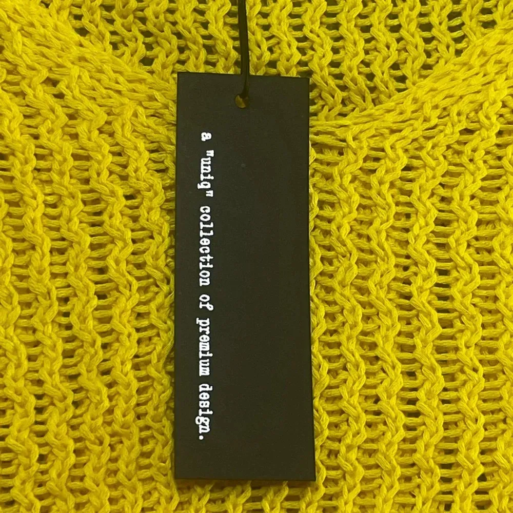 NWT Uniq loose knit sweater size M/L Yellow Size M - Image 5