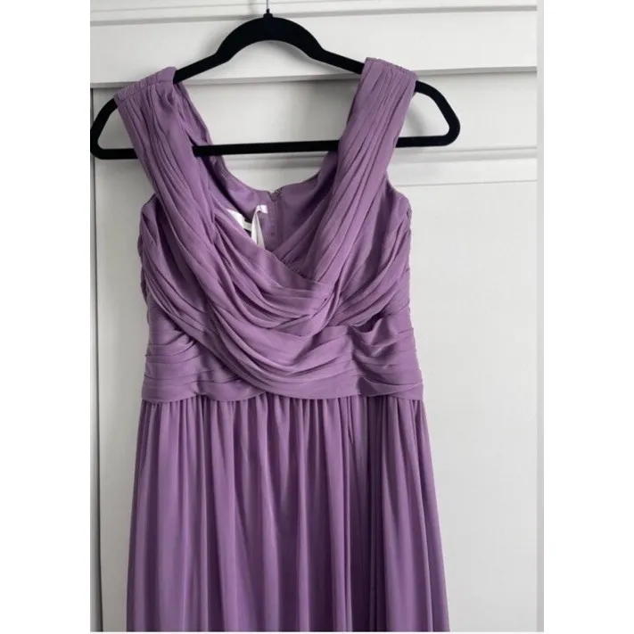 David's Bridal Women Dress Purple Maxi Gorgeous Preppy Lace Sleeveless - Size 18 - Image 3