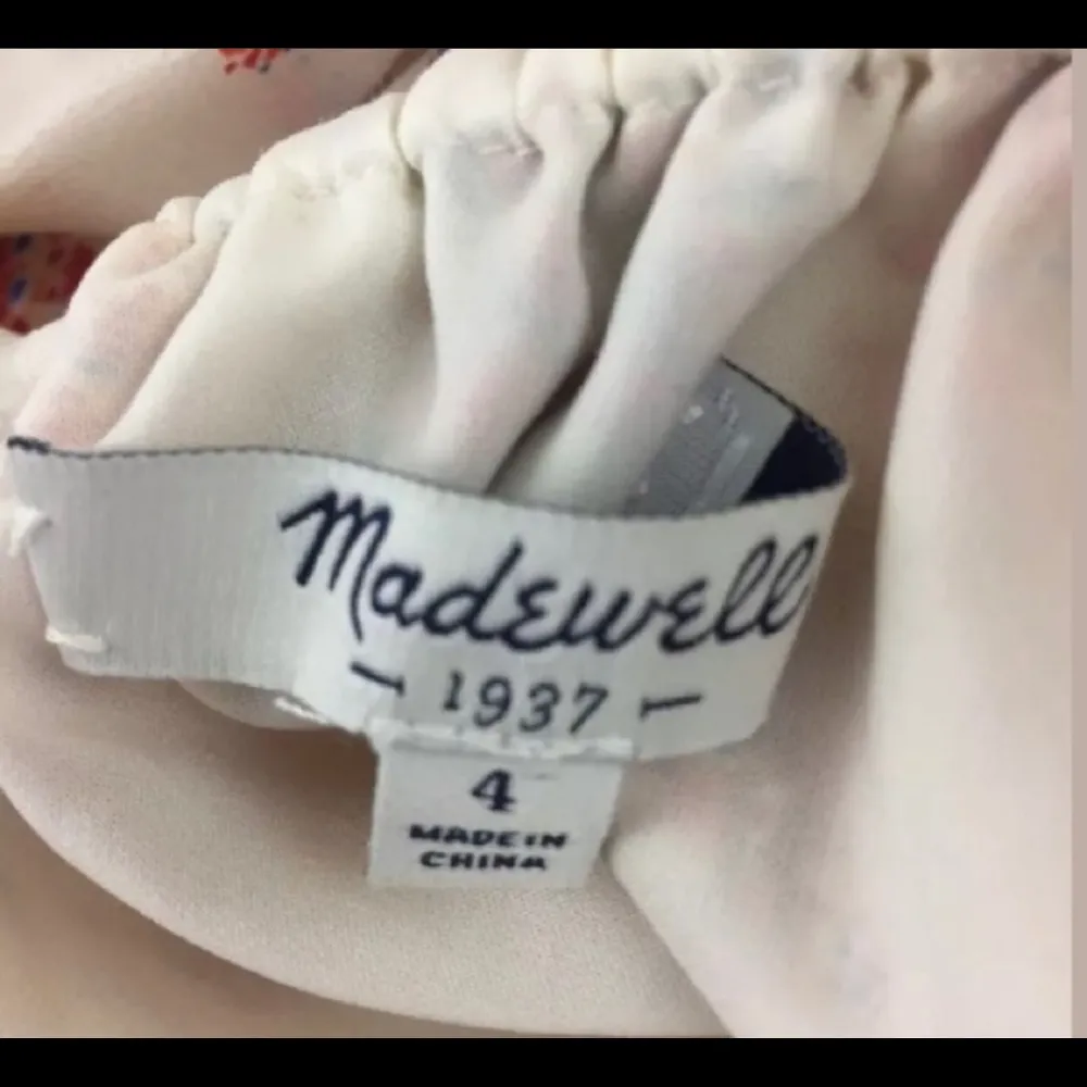 Madewell silk twist-back tank dress floral frame - Image 10