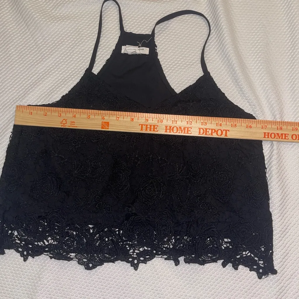 Elegant Black Lace Women's tank top size medium EUC Streatwear Society - Image 7