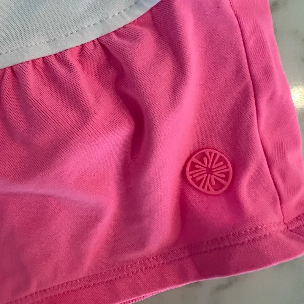 Lilly Pulitzer skort Peachy Blue Grotto Colorblock Luxletic Small UPF 50+ EUC - Image 5