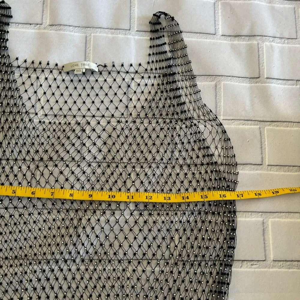 Love Tree Mesh Rhinestone tank Size M/L - Image 8