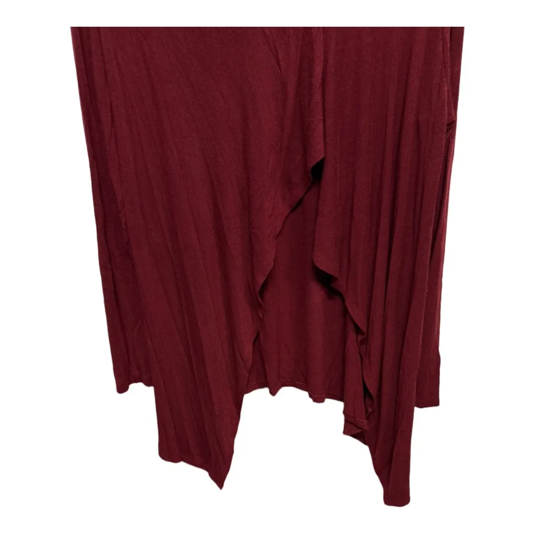 Bobeau Red Wrap Cardigan Button Closure Long Sleeve Size Small Fall Autumn - Image 3