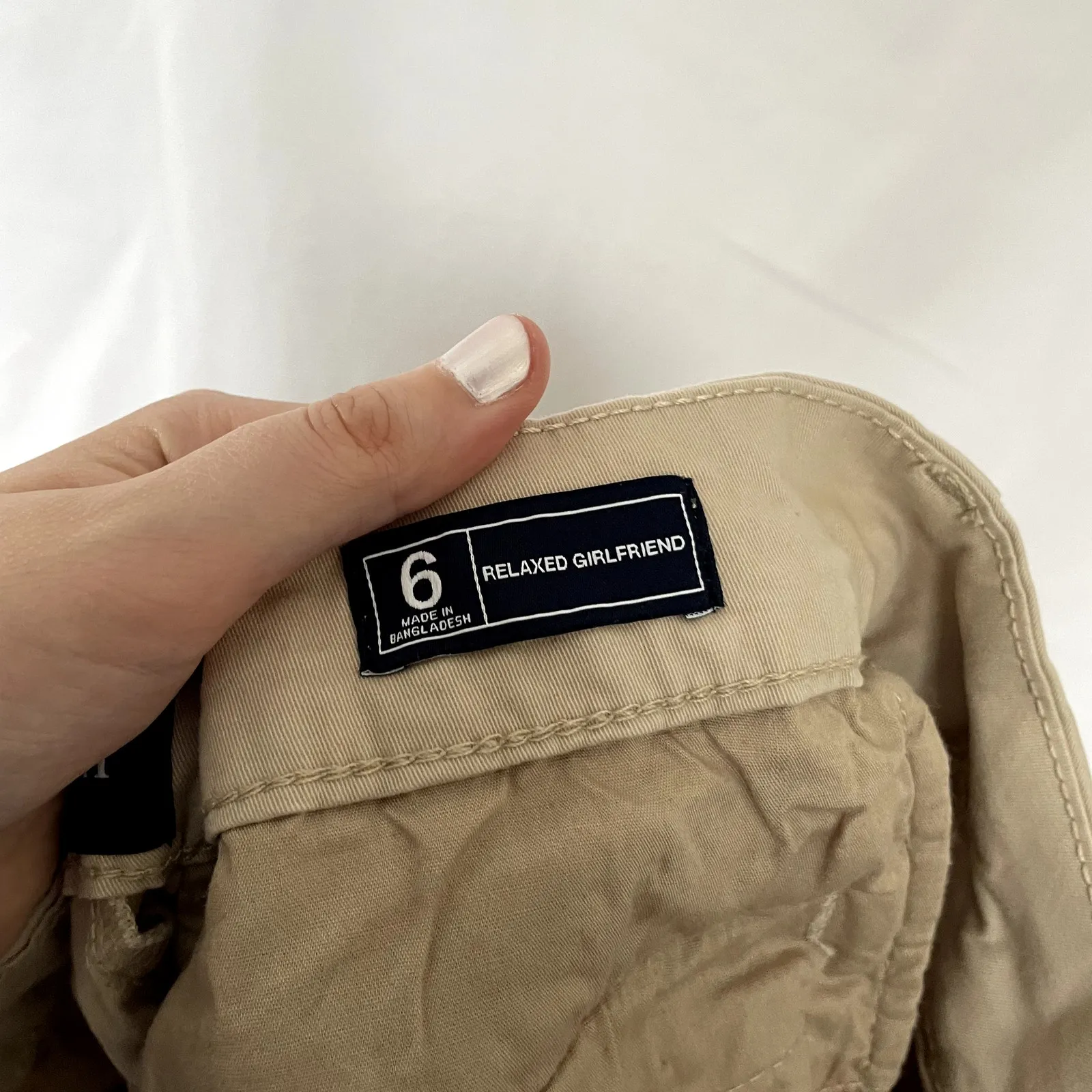 GAP khaki 6 relaxed girlfriend summer shorts pockets 4 inch inseam 90s style - Image 6