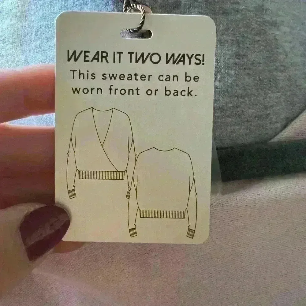 NWT Calia super soft cross front ballerina style sweater—can be worn 2 ways Pink Size XS - Image 6