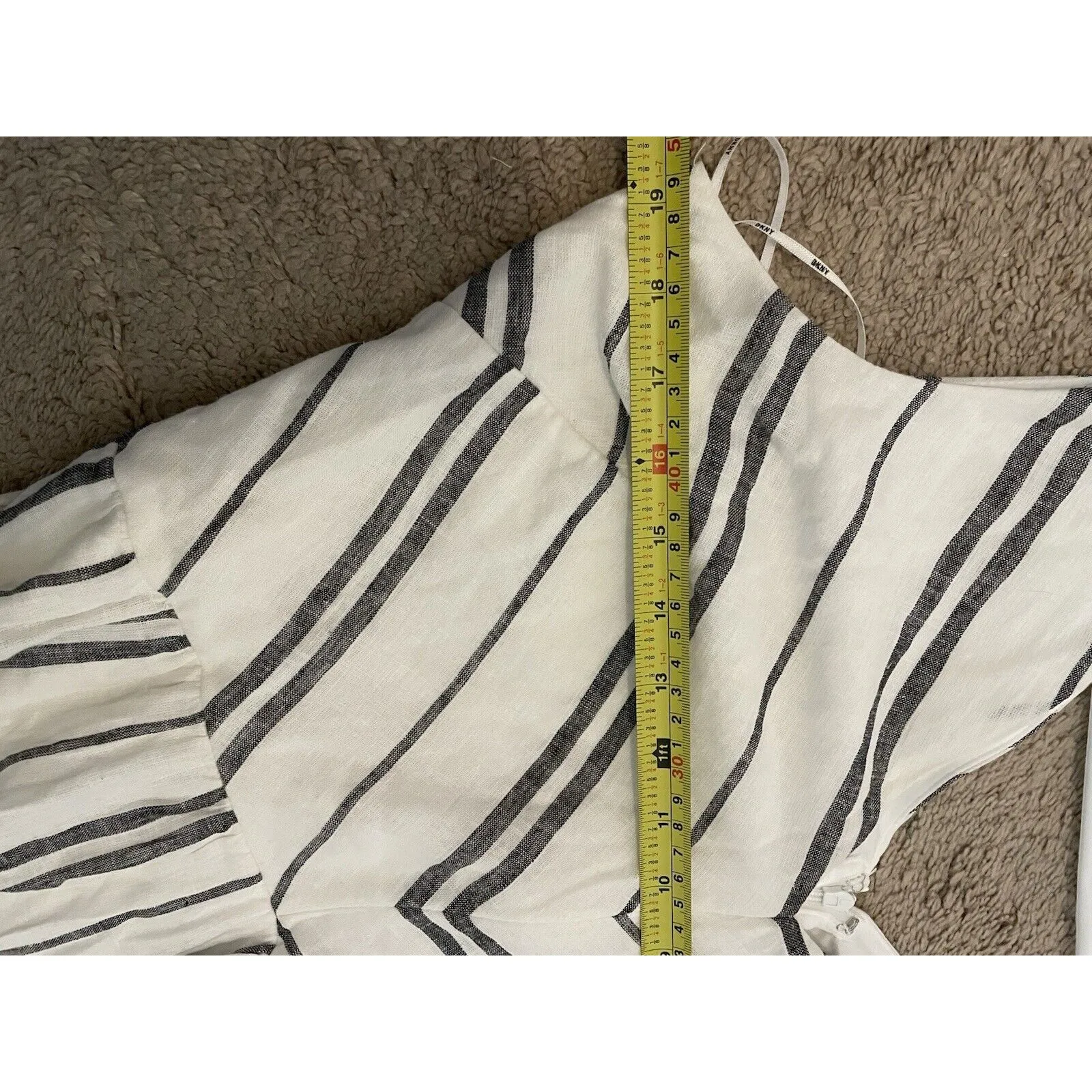 DKNY by Donna Karan Linen Stripe Print V - Image 12