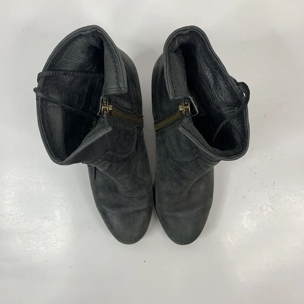 Sam Edelman Size 9.5 Louie Ankle Bootie Distressed Suede Leather Fringe Women's - Image 6