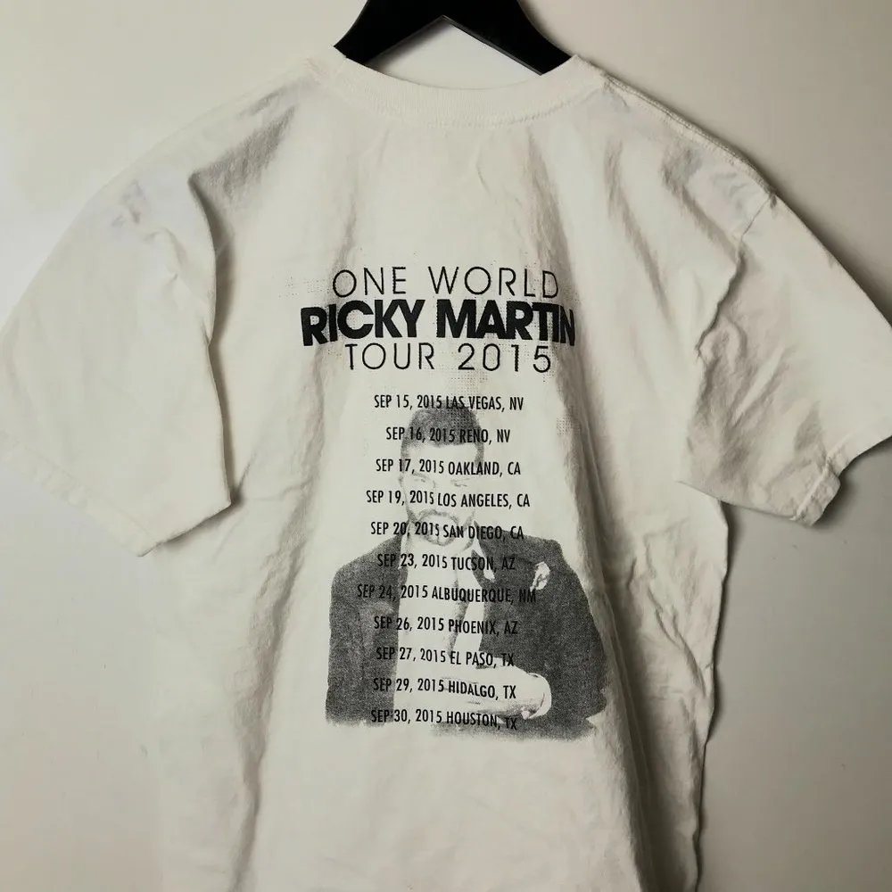 2015 One World Ricky Martin Tour T Shirt Artist Concert Graphic Tee M Size M - Image 15