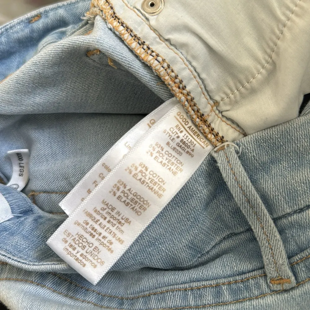 Good American Women's Light Wash Distressed Destroyed Skinny Denim Jeans 0/25 - Image 8