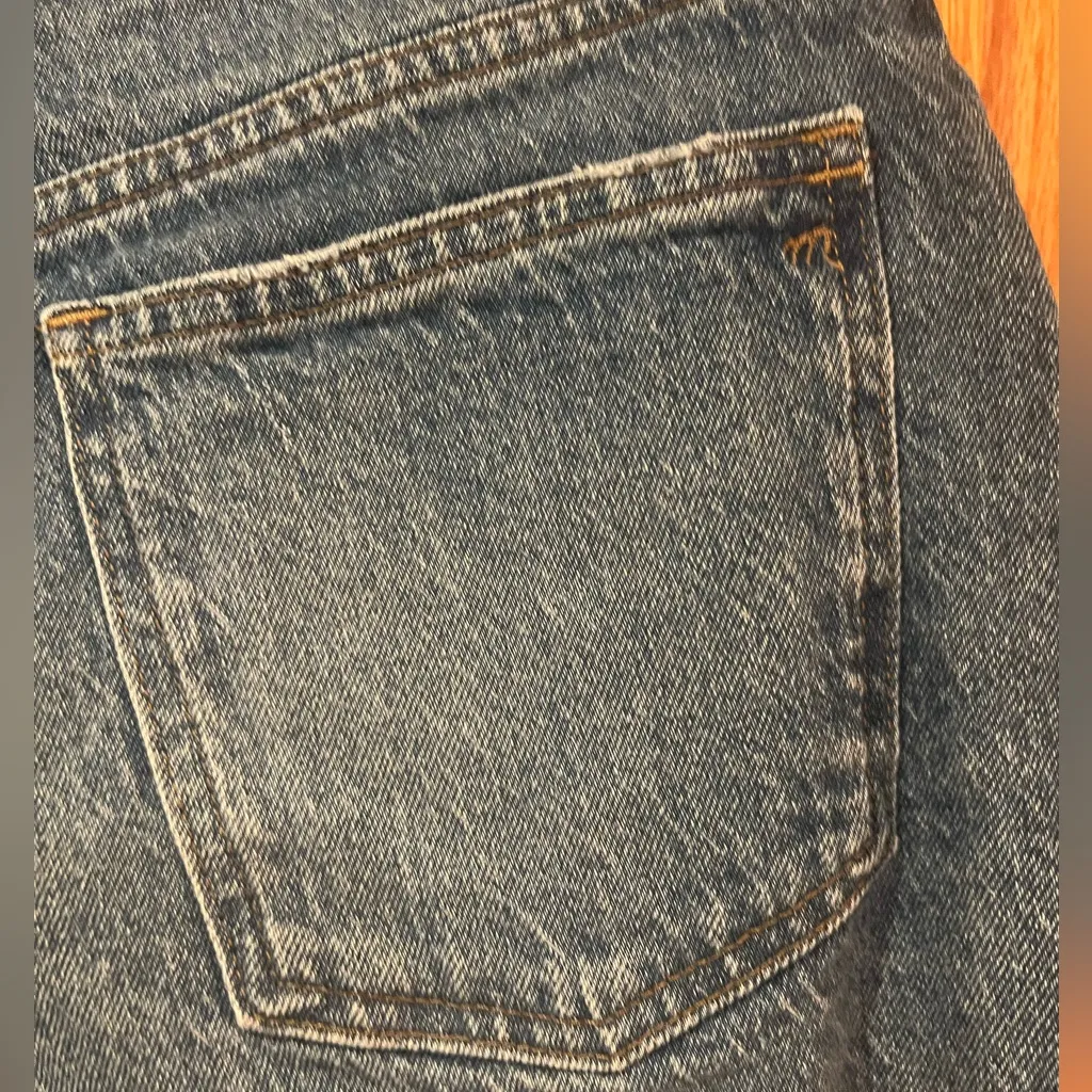 Madewell The Perfect Jean Short Blue Denim Cut-Off Raw Hem Shorts Size‎ 27 - Image 12