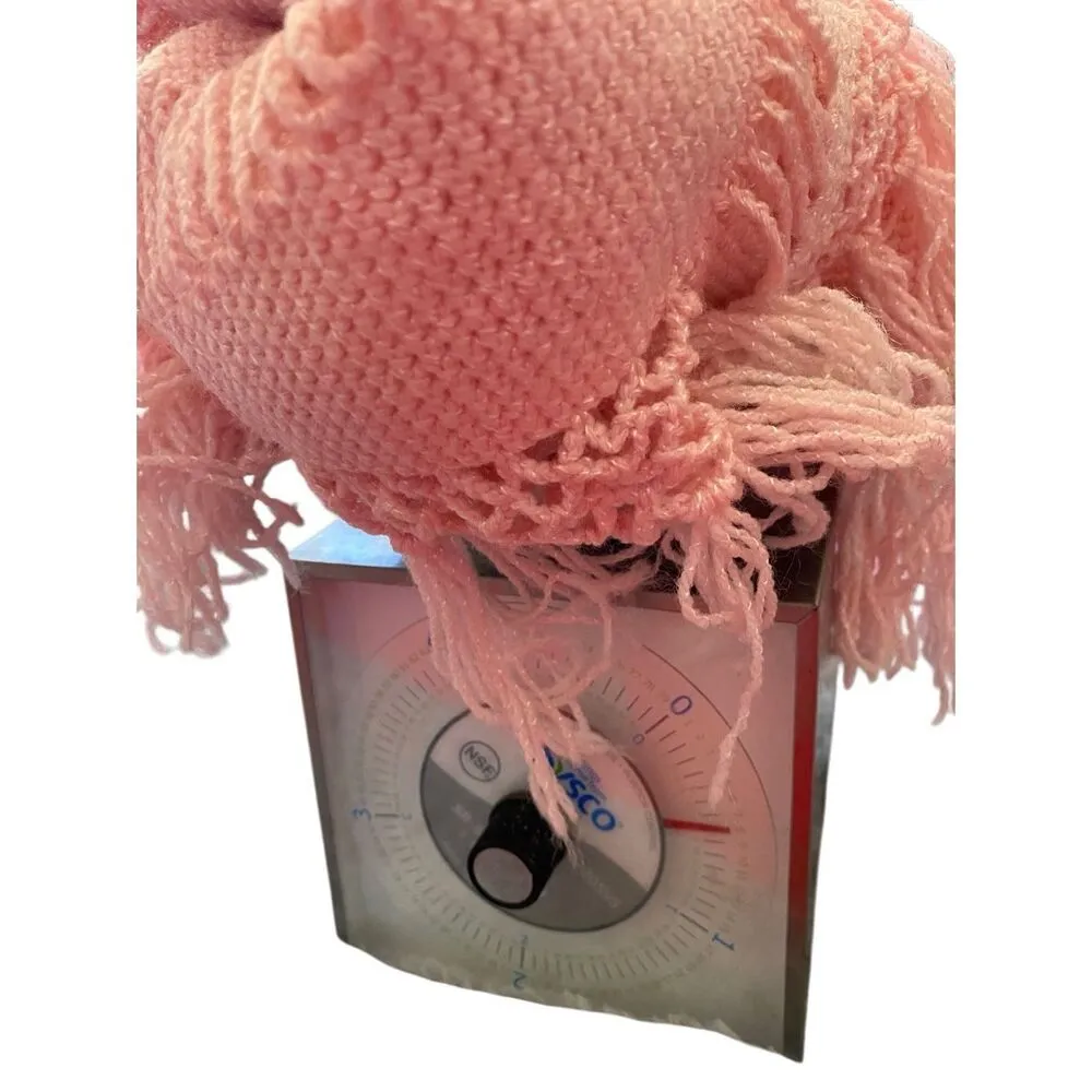 Handmade Knit Lace Sweater Wrap Fringe Scarf Shawl Winter Poncho Spring White Size undefined - Image 9