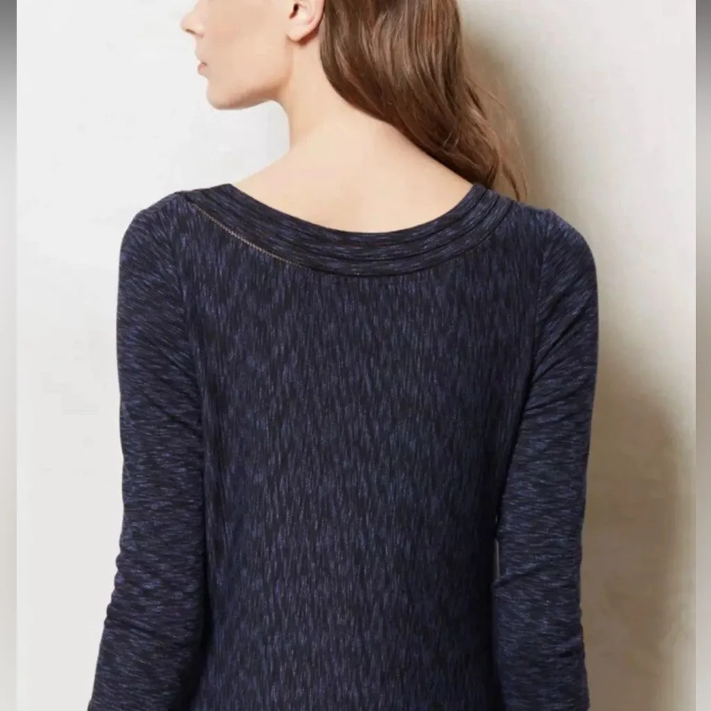 Anthropologie Saturday Sunday Narva Blue Spacedye Swing Dress Size Small - Image 3