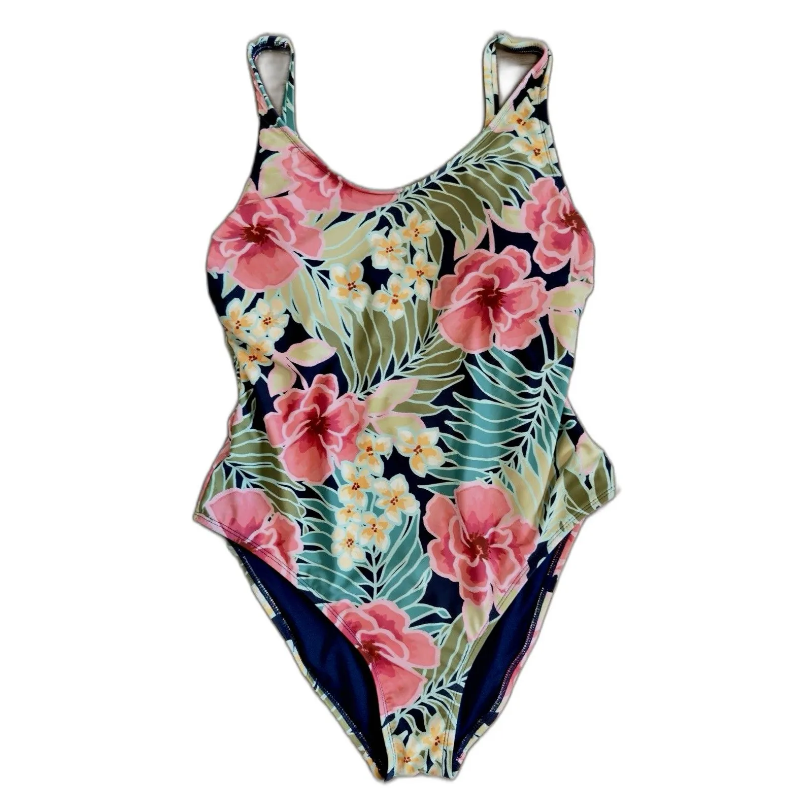 Hurley womans One Piece Swimsuit Sz L UPF 50+ floral print Padded Ajustable - Image 6