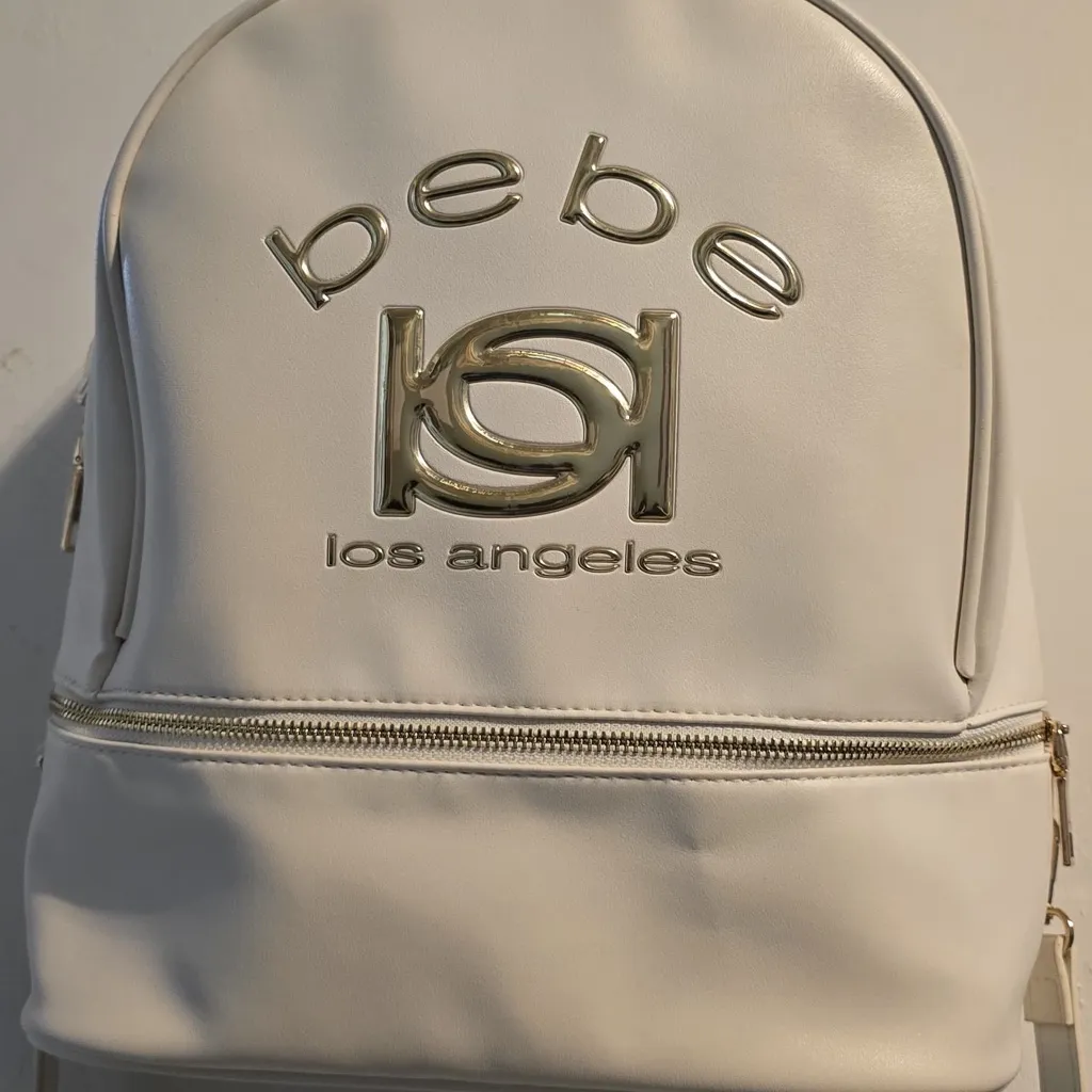 Bebe Cream Backpack with Gold Accents - Image 3