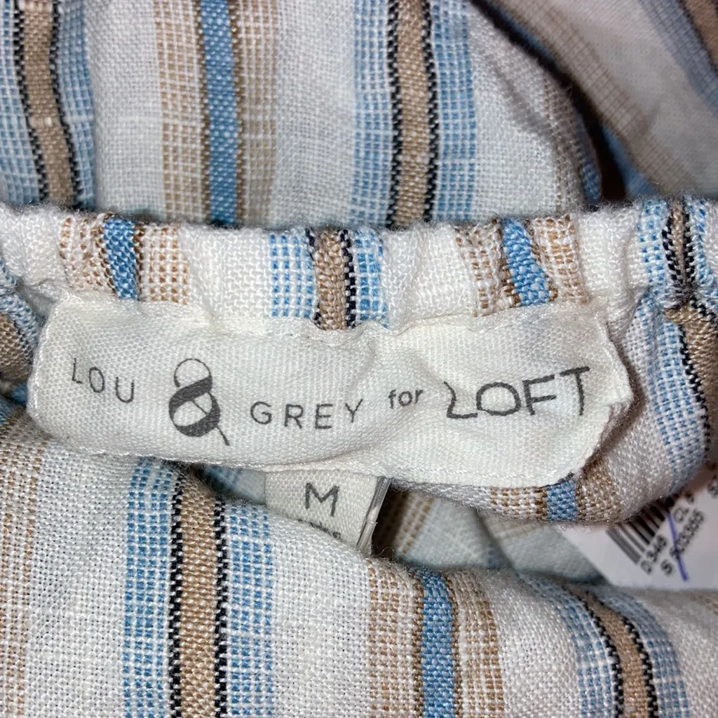 Lou & Grey Ann Taylor LOFT striped shorts summer romper medium NWT - Image 4