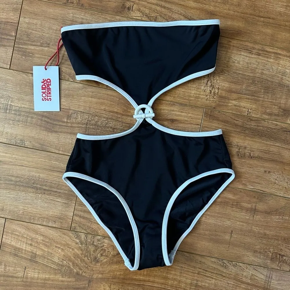 NWT Solid & Striped XS The Bella One Piece Swimsuit Butterluxe Black $198 - Image 13