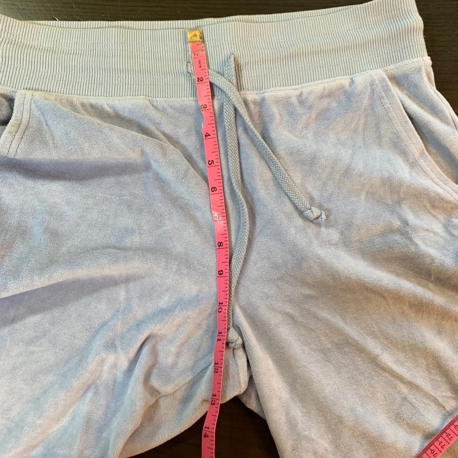 Aerie Womens Medium Velour Flare Leg Drawstring Waist‎ Lounge Pants Blue - Image 9