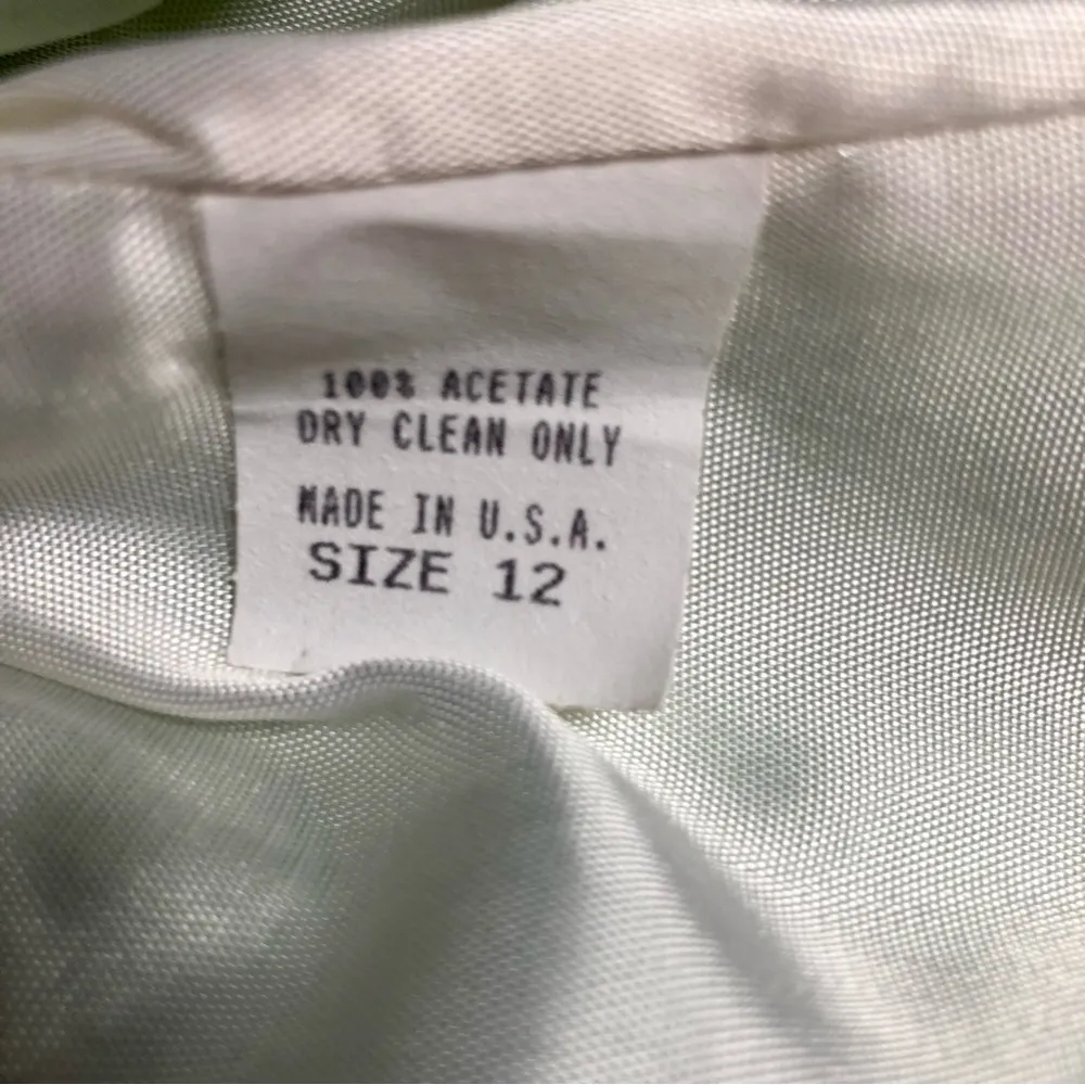 NWT Vintage After Five Lime Green Blazer Jacket Crystal Bejeweled Pistachio sz M - Image 12