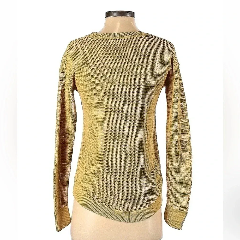 Madewell | Northshore Golden Mustard Preppy Pullover Cotton Sweater Size XS - Image 5