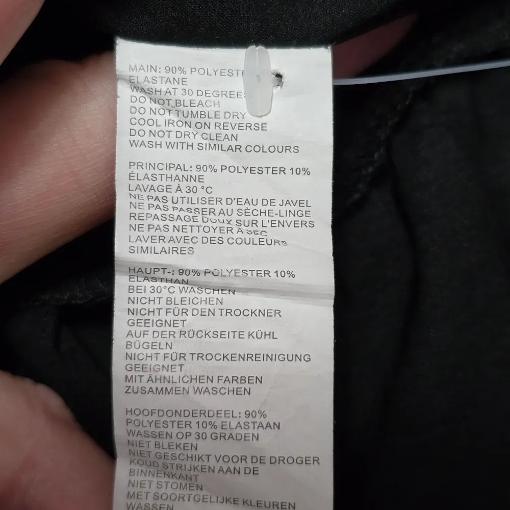 Nasty Gal Black Satin Peplum Top Size 2 - Image 7