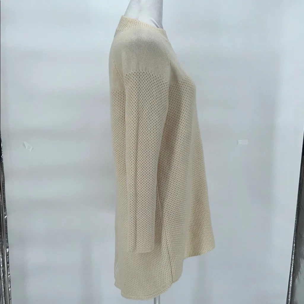 DONGXIAC Ordos Cashmere Knit Dress Ivory Long Sleeve Size 95 Luxury - Image 6
