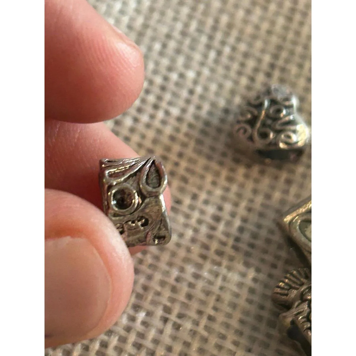 A498 charm bracket silver plated 5 pcs Gray - Image 4