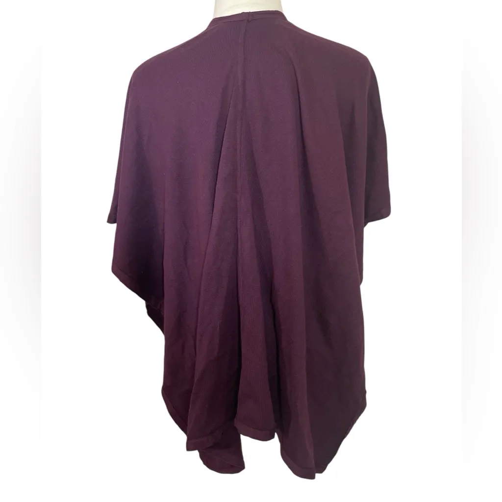 Chico's Sweet Shiraz faux suede trim shawl Poncho - Image 3