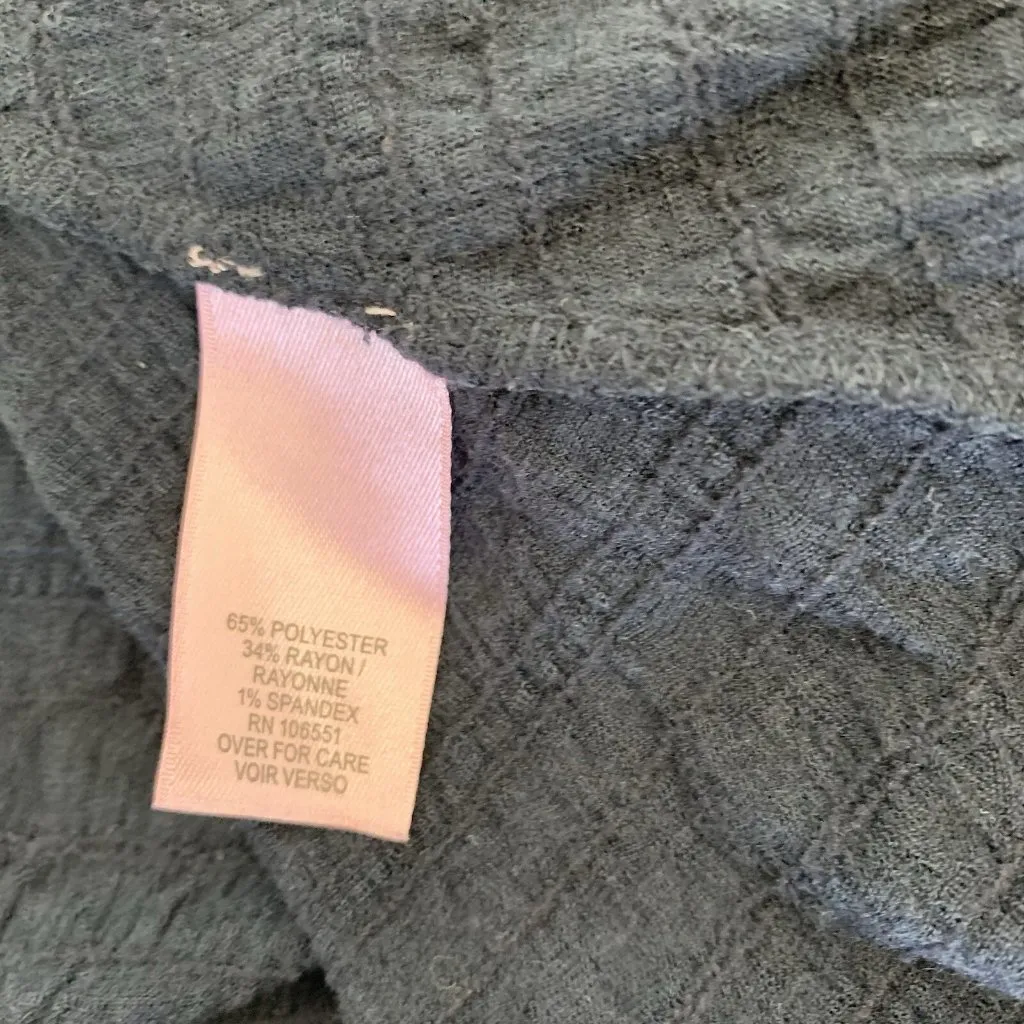 Calypso‎ St Barth Top Small Navy Blue Asymmetrical Boho Resort Casual - Image 5