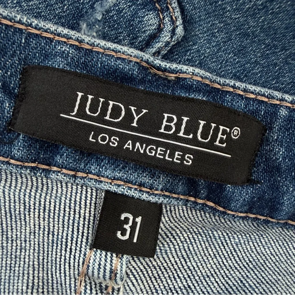 Judy Blue RAINBOW EMBROIDERED HIGH RISE CROPPED STRAIGHT LEG Size 31 - Image 13