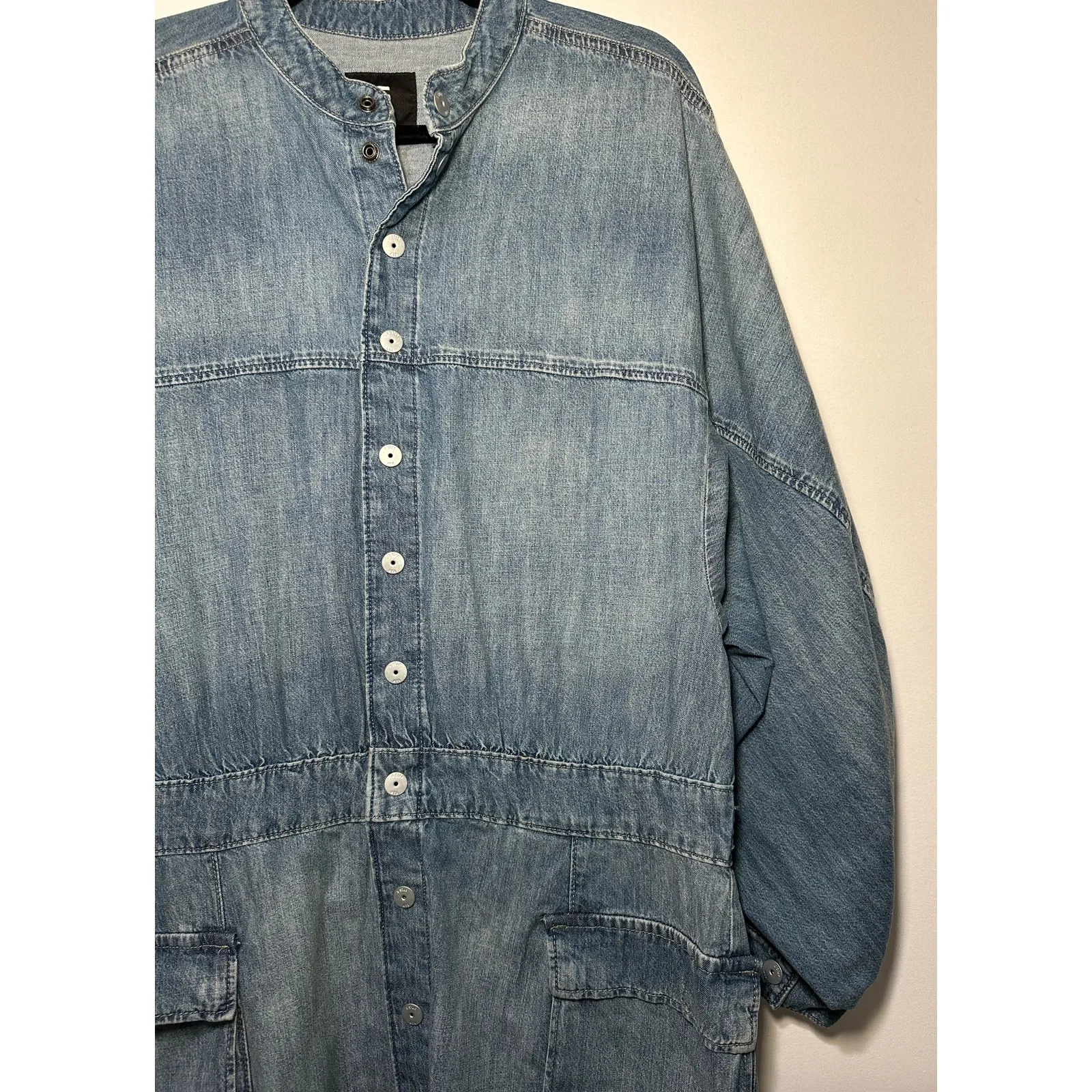 G-Star RAW Women's Macro Balloon Mini Dress Blue Denim Sz Medium NWT Lightweight - Image 5