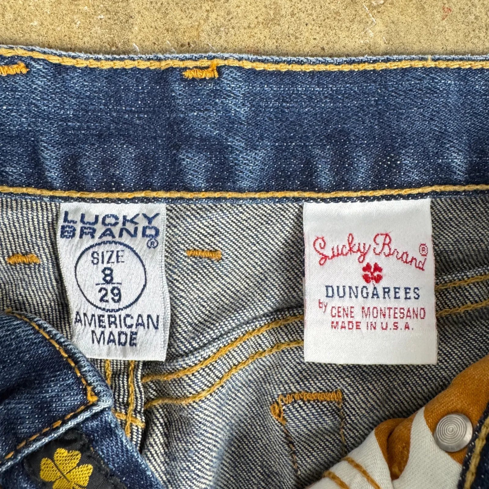 Vtg‎ Lucky Brand Dungarees Women's 8/29 Bootcut Dark Low-Rise Jeans Made in USA - Image 8