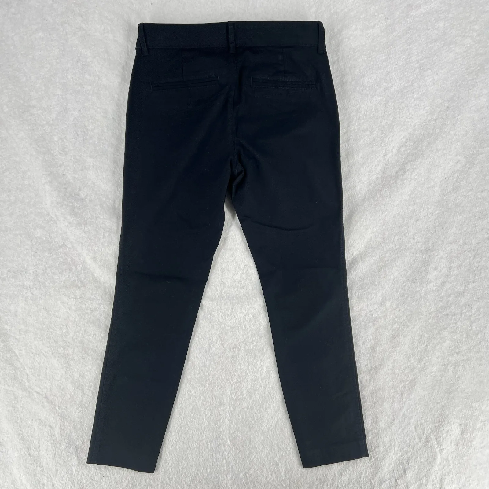 Old Navy Mid Rise Pixie Ankle Chino Pants Womens 0 Petite Black Jack Stretch - Image 6