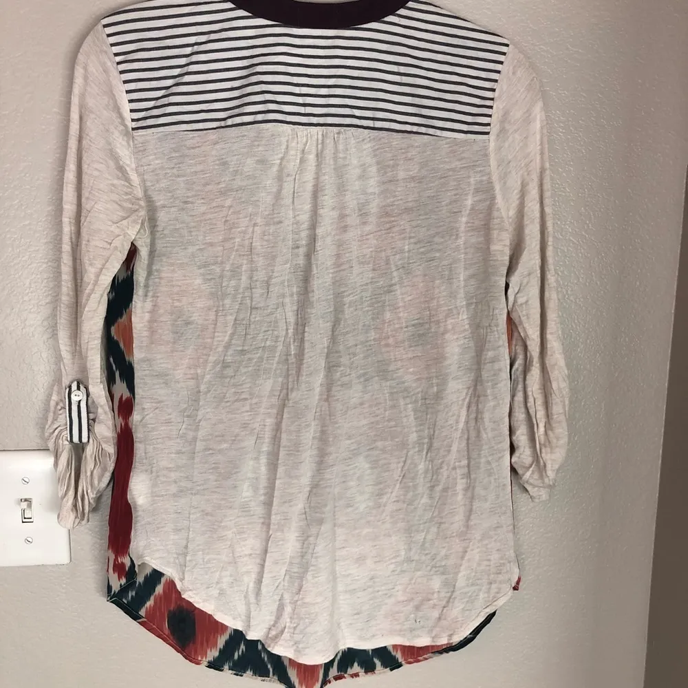ANTHROPOLOGIE TINY Boho Tribal Blouse XS - Image 4