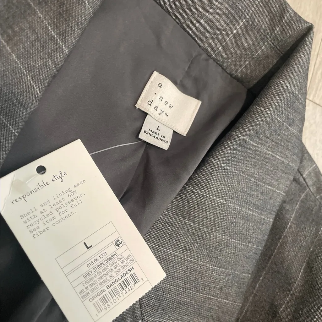 a new day Gray Plaid Blazer - Image 2
