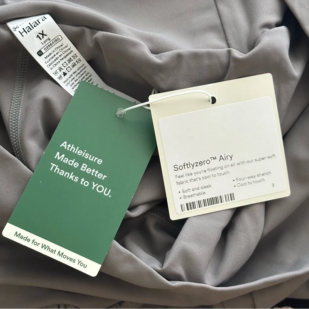 Halara 1X LONG super high waisted yoga 1xl shorts steeple gray new with tags NWT - Image 7