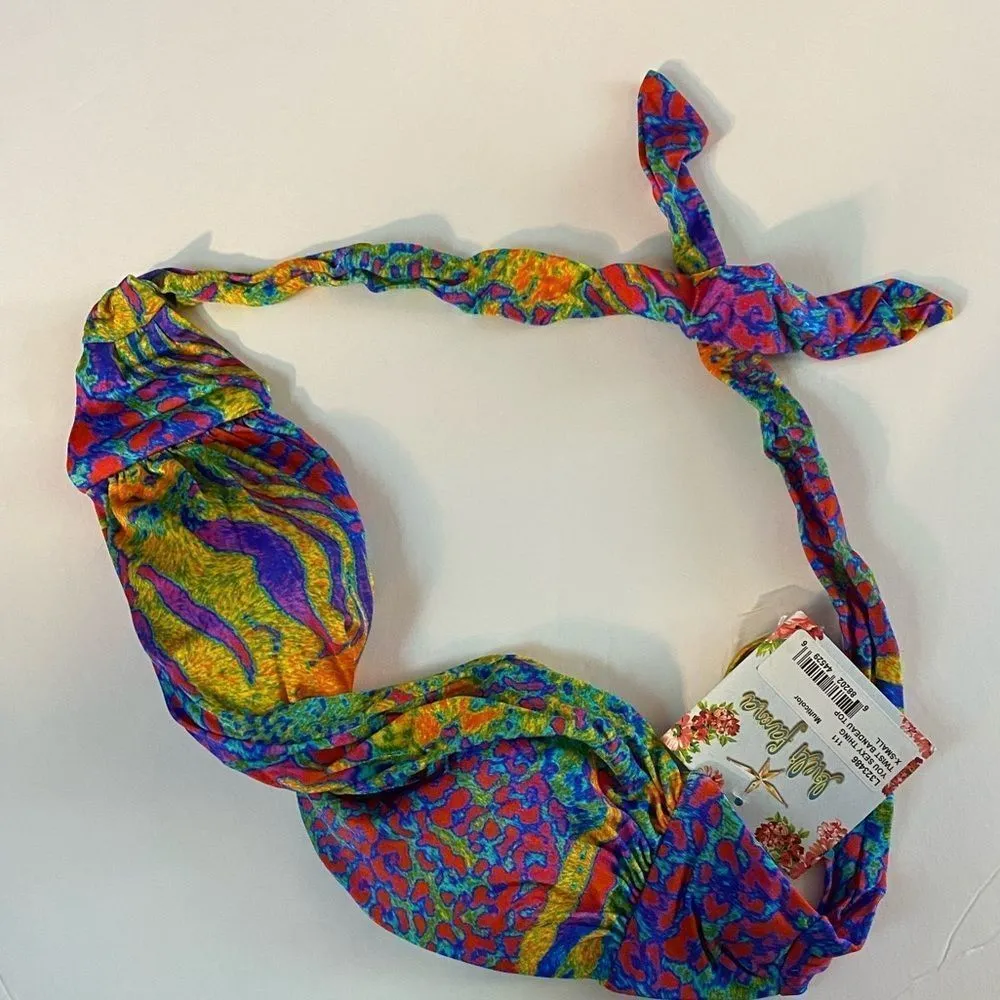 Luli Fama You Sexy Thing‎ Twist Bandeau Bikini Top nwt - Image 9