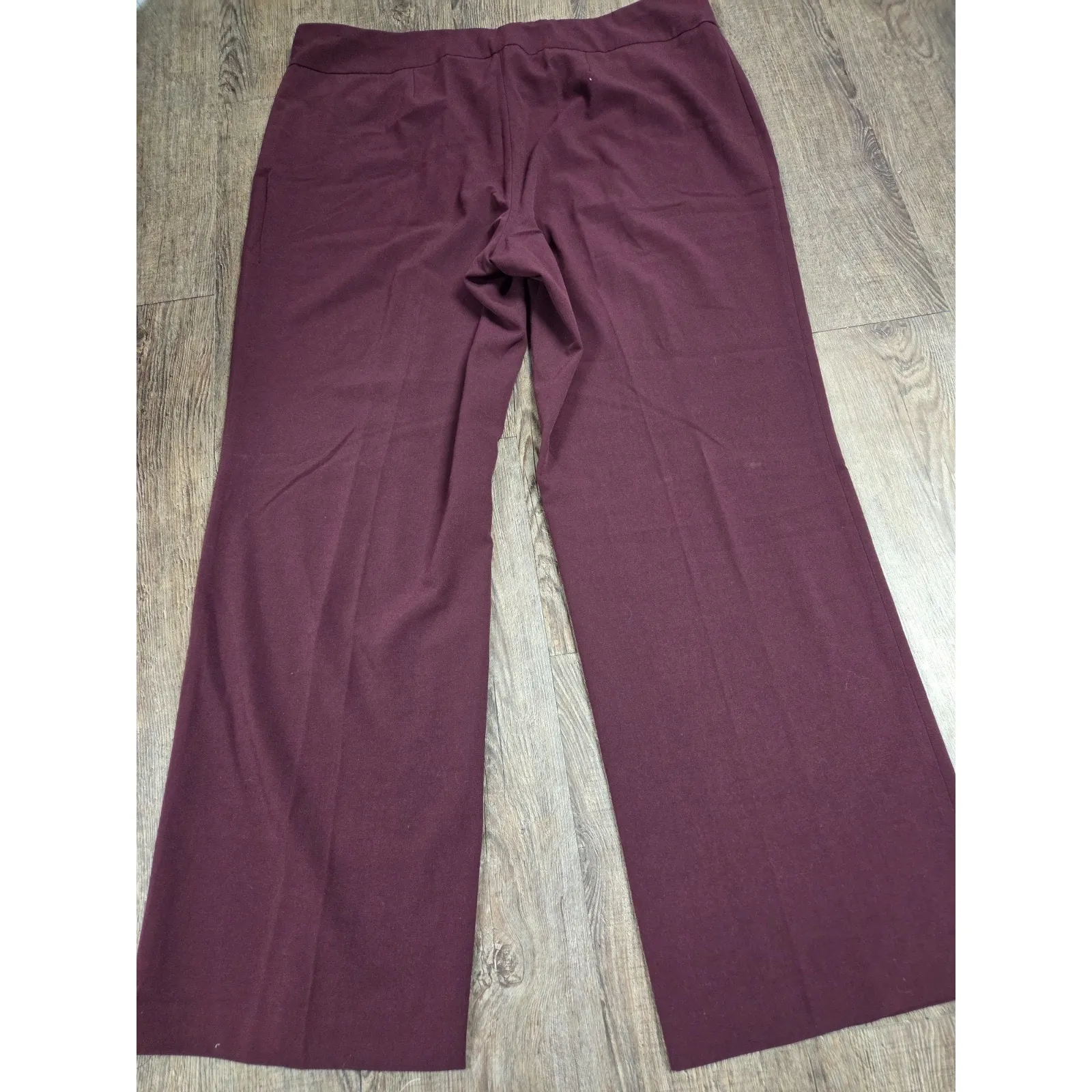 Zac + Rachel Maroon Dark Red Women's Straight Leg Dress Pants Plus Size 20W - Image 3