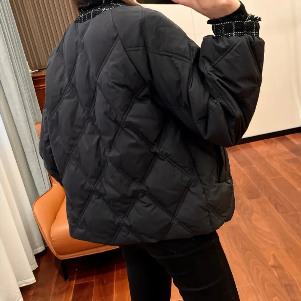 PEACE BIRD women’s collarless winter coat size M Size M - Image 10