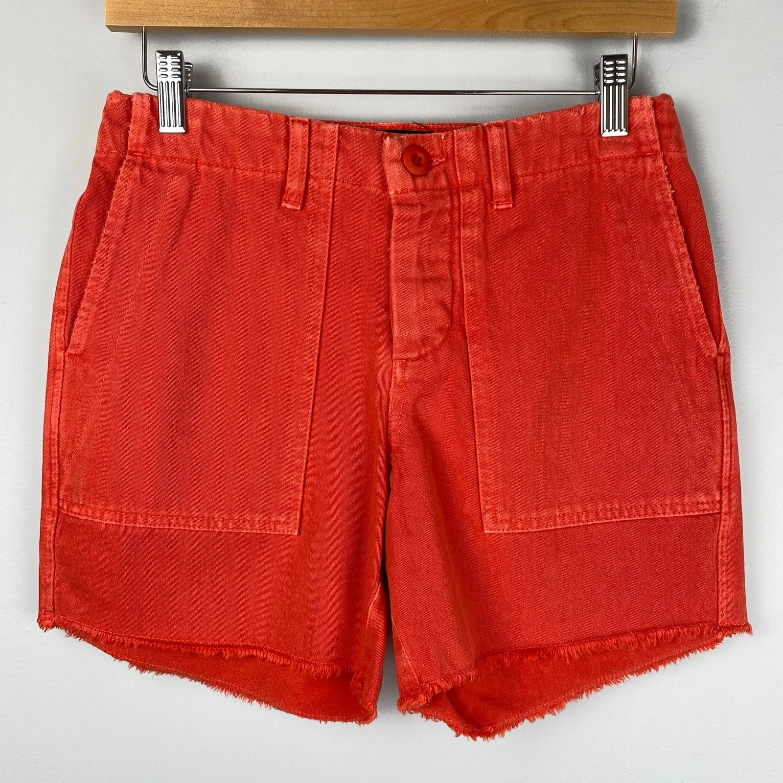 Le Superbe Woman's Red Beach Crawler Cut Off Shorts Size 2 $175 NWT - Image 2