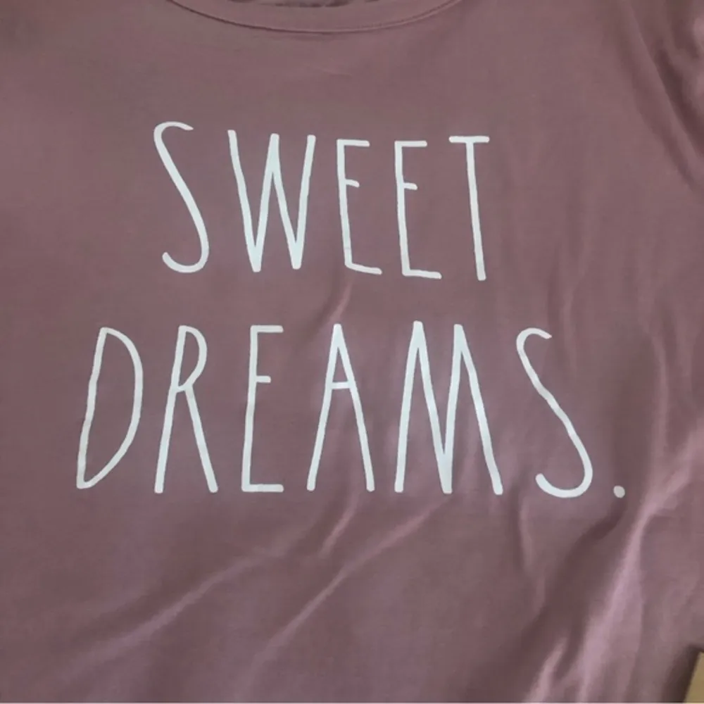 RAE DUNN SWEET DREAMS PINK LONG SLEEVE SLEEP SHIRT L - Image 5