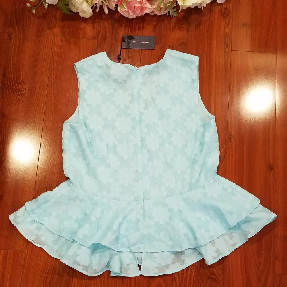 Aqua Pendulum Blouse Size Small - Image 3