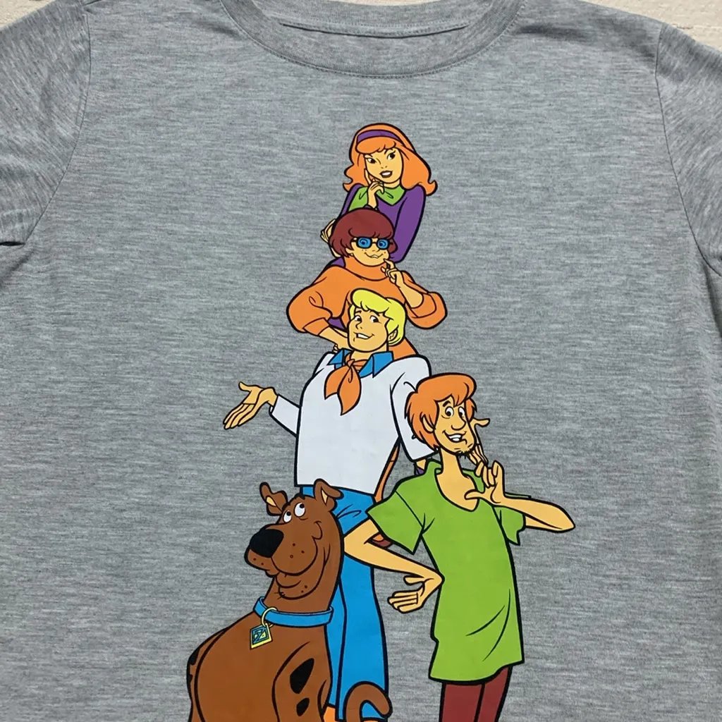 Scooby‎ Doo Short Sleeve Gray Graphic T - Image 3