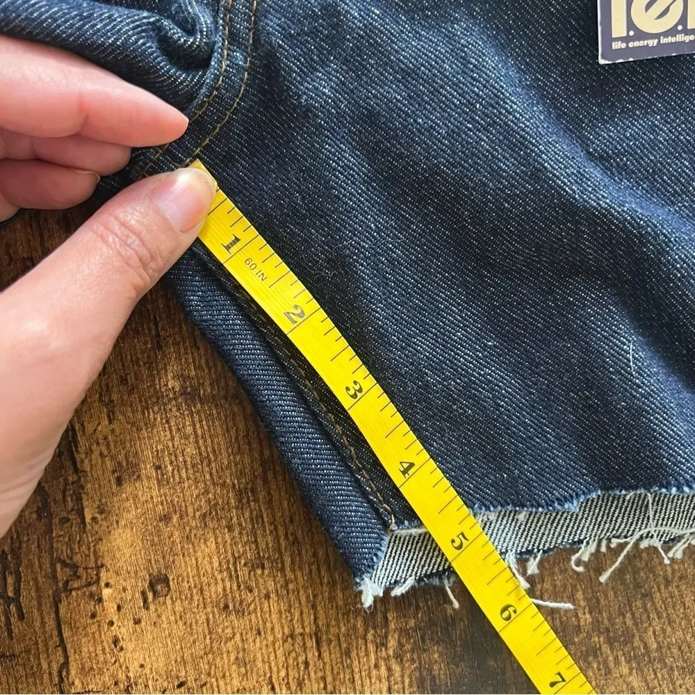 Vintage Y2K LEI 811 Denim cutoff Jean shorts Size 5 High Rise NEW Deadstock - Image 8