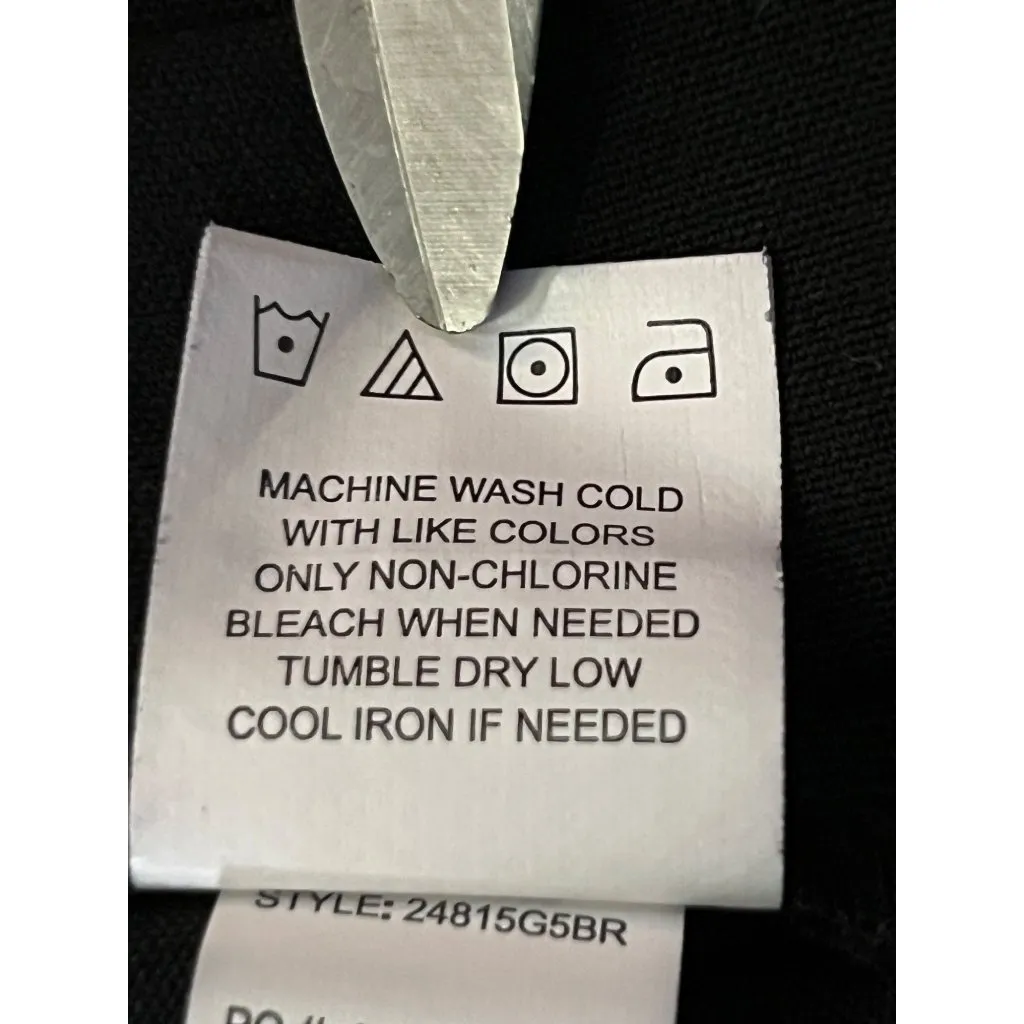 Briggs New York Pants Womens 24WS Short Black Slacks Flat Front Used - Image 11