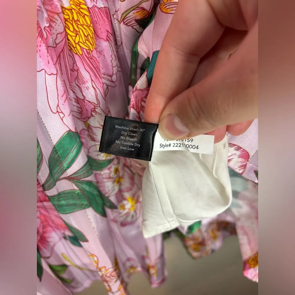 Boston Proper Floral Blooms Off The Shoulder Maxi Dress Size L - Image 15