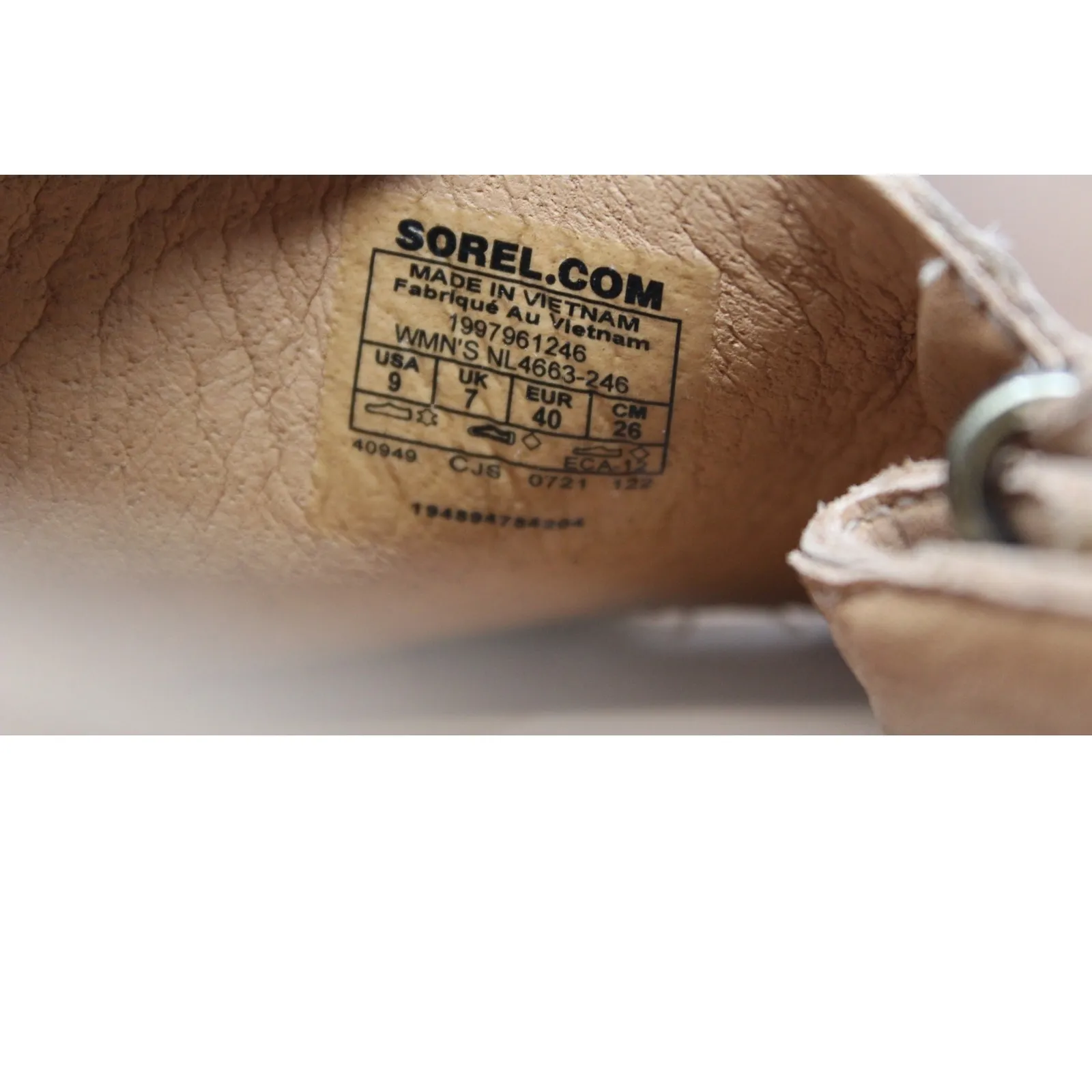 Sorel Womens Ella II NL4663-246‎ Tan Leather Slingback Sandals Size 9 - Image 2