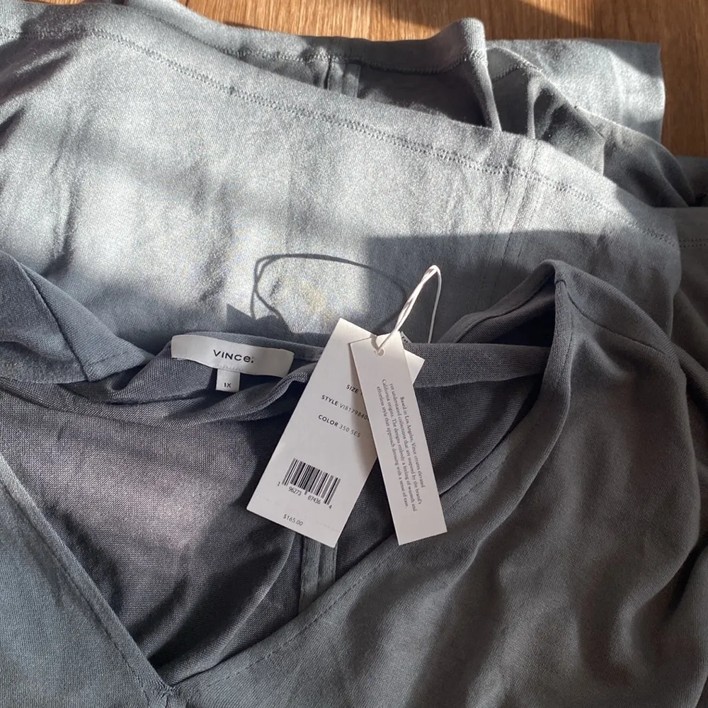 NWT Vince Lounge Set Pants and Top Pull on Sea Stone Gray - Image 7