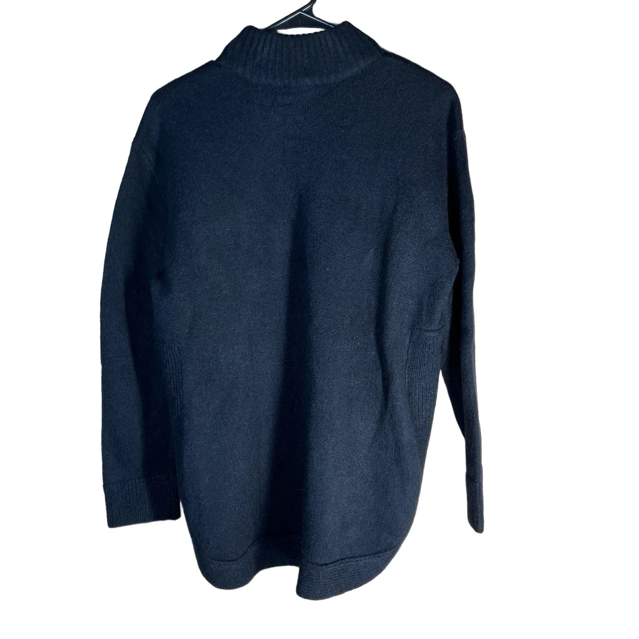 Susan Graver Sweater Womens Size Medium Black/charcoal Pullover Mock Neck - Image 5